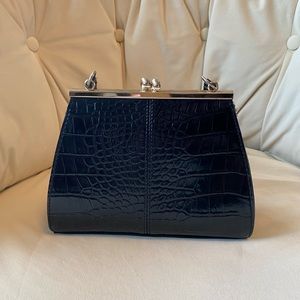 Vintage Black Snakeskin Mini Purse
